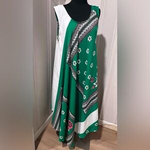 Ana and rose green sleeveless sundress sz L